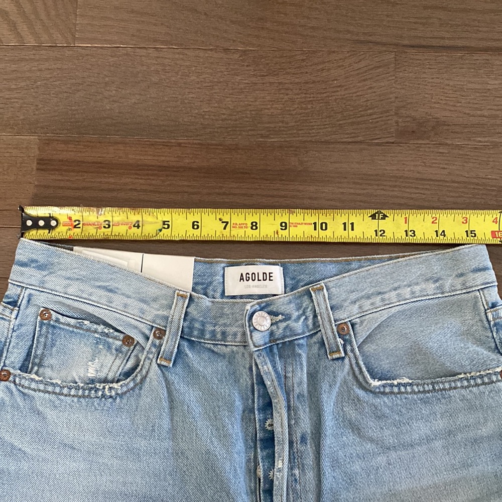AGOLDE Riley Ripped Crop  Straight Leg Jeans - Picture 6 of 6